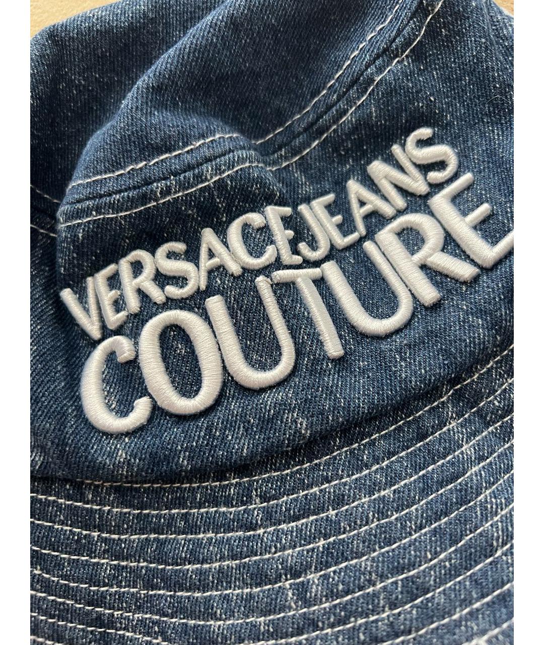 VERSACE JEANS COUTURE Темно-синяя хлопковая панама, фото 3