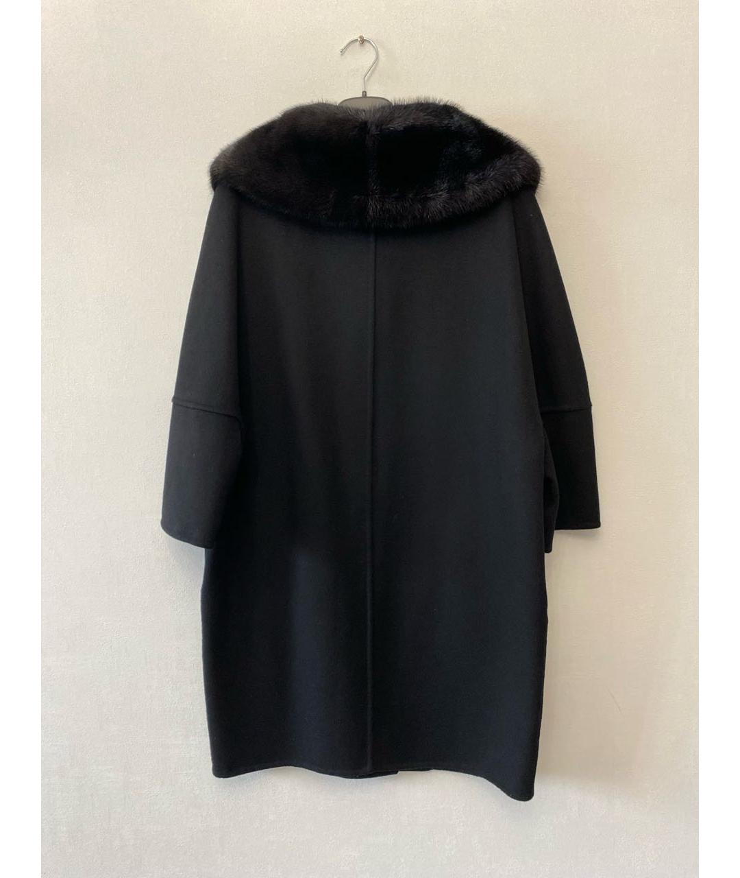 ERMANNO SCERVINO Черное шерстяное пальто, фото 2