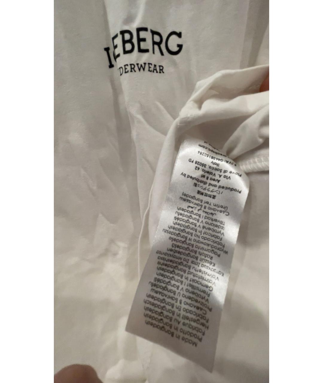 ICEBERG Белая хлопко-эластановая футболка, фото 4