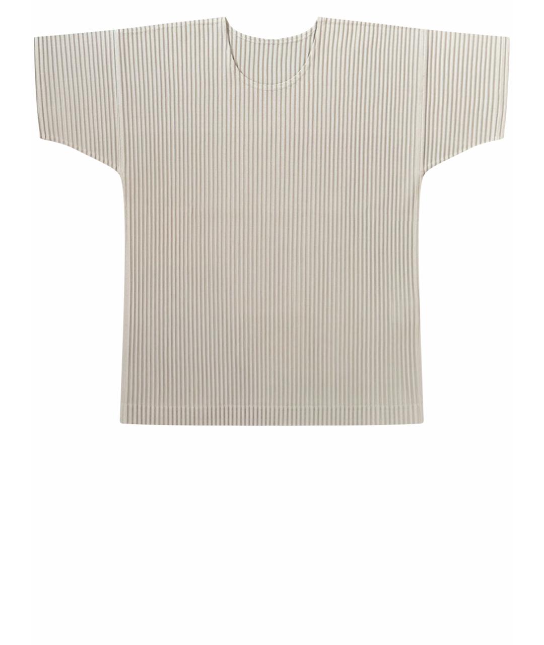 HOMME PLISSE ISSEY MIYAKE Серая синтетическая футболка, фото 1
