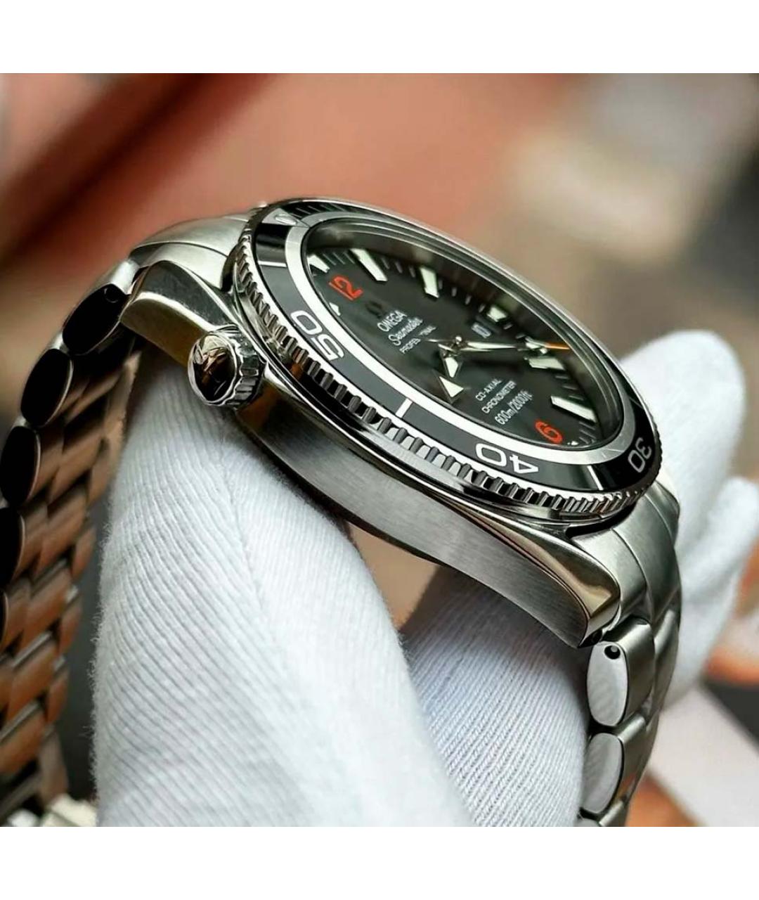 OMEGA Серебряные стальные часы, фото 4