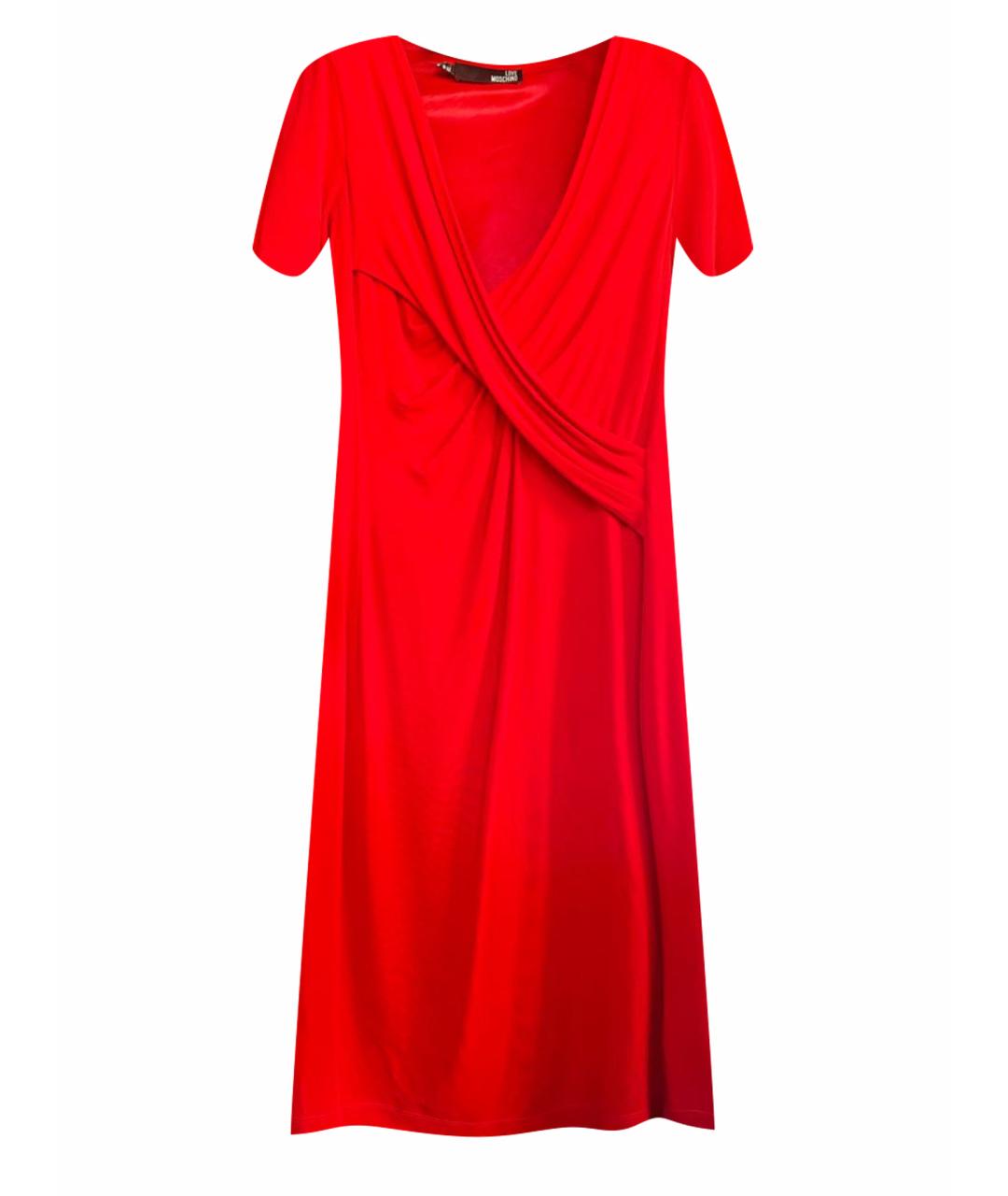 LOVE MOSCHINO Красное повседневное платье, фото 1