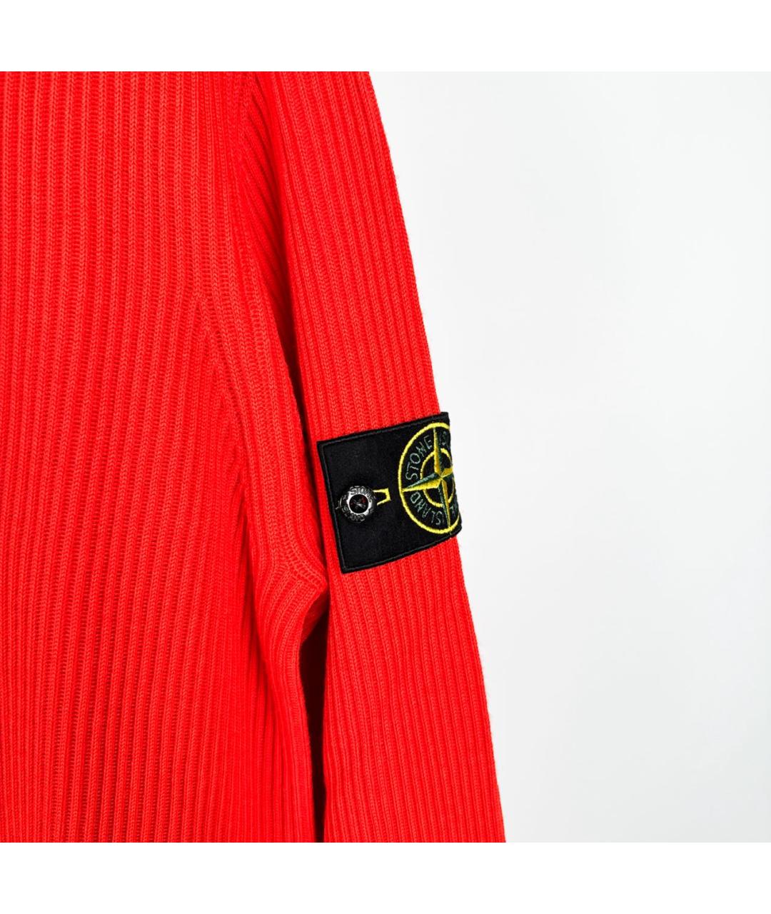 STONE ISLAND Красный шерстяной джемпер / свитер, фото 4