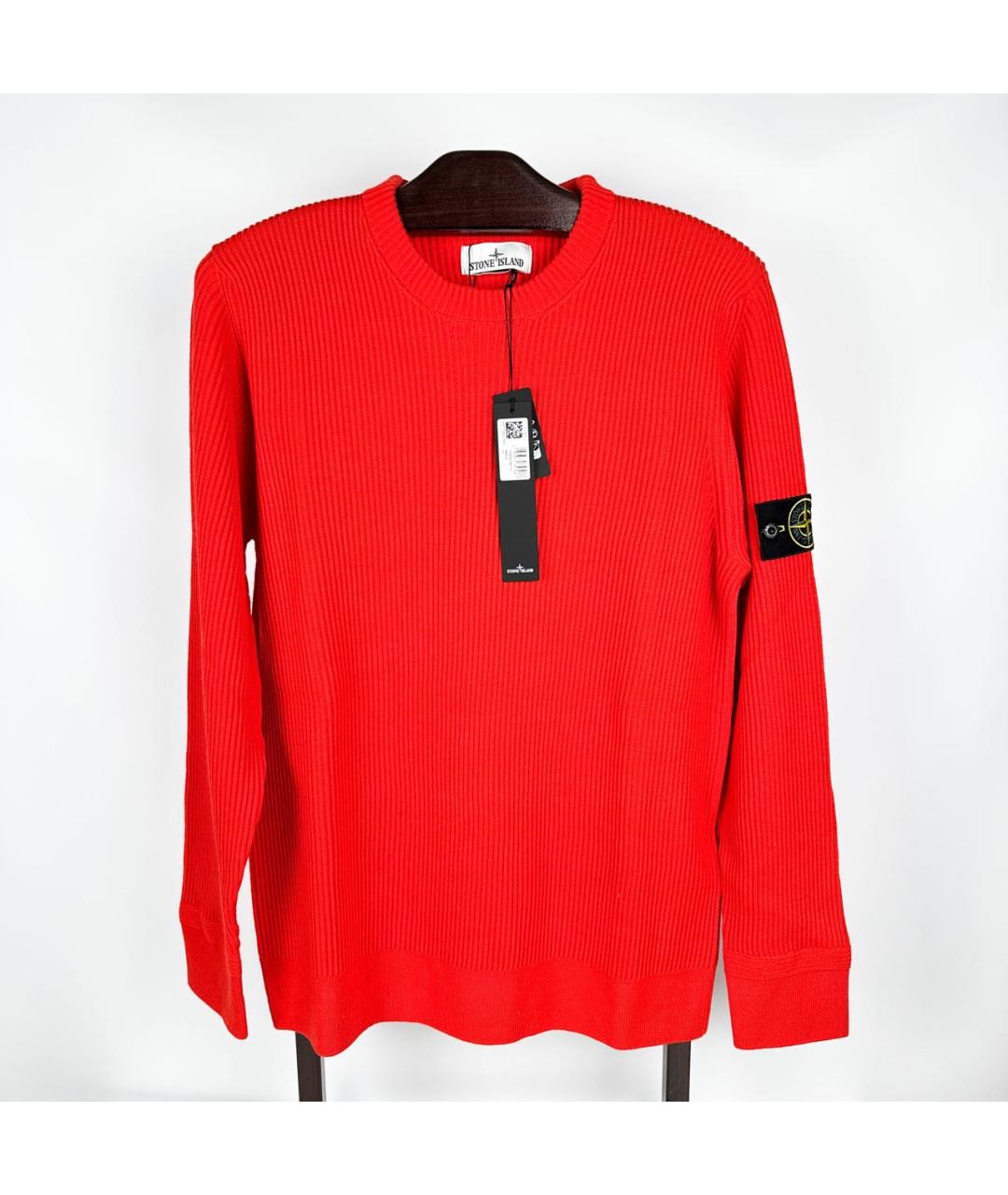 STONE ISLAND Красный шерстяной джемпер / свитер, фото 7