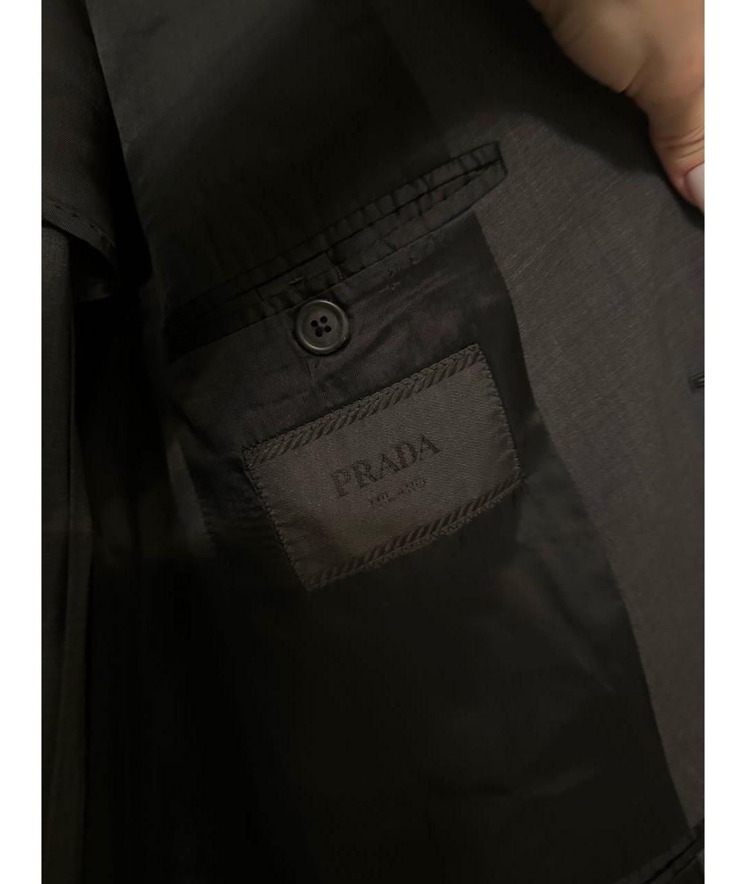 PRADA Черный шелковый пиджак, фото 3
