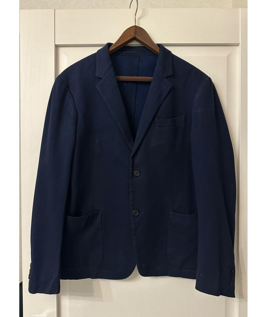 PRADA Темно-синий хлопковый пиджак, фото 4