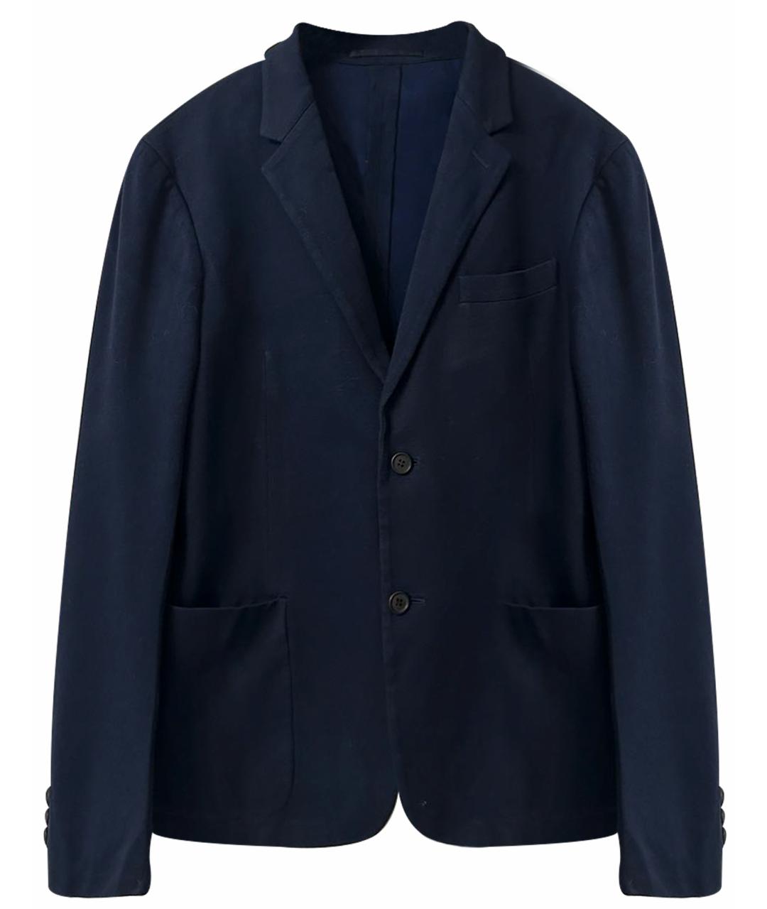 PRADA Темно-синий хлопковый пиджак, фото 1