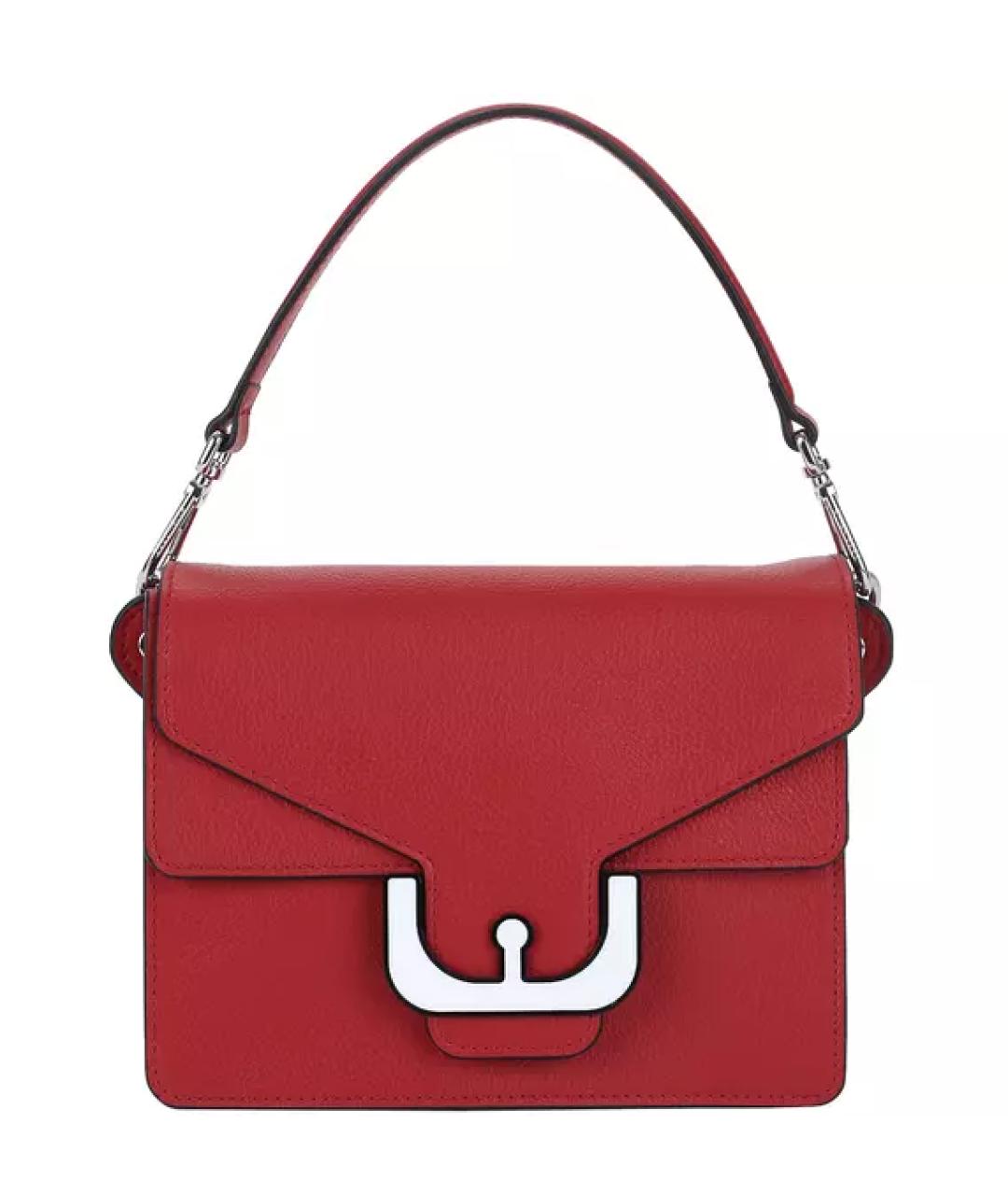 COCCINELLE Красная кожаная сумка с короткими ручками, фото 1