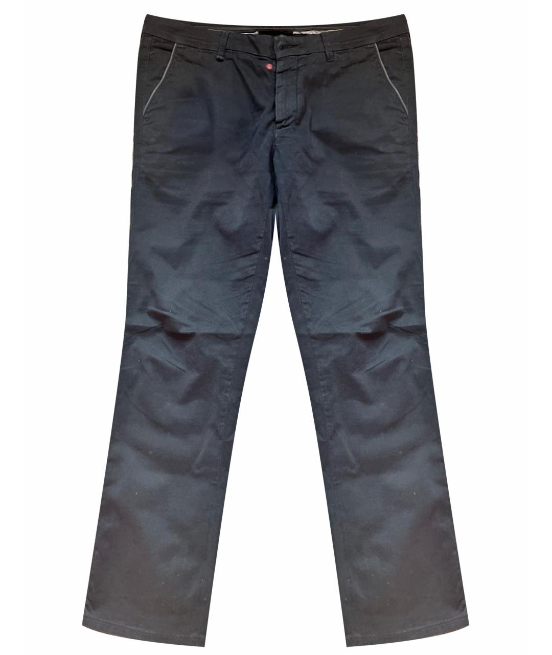 CORNELIANI Темно-синие хлопковые повседневные брюки, фото 1