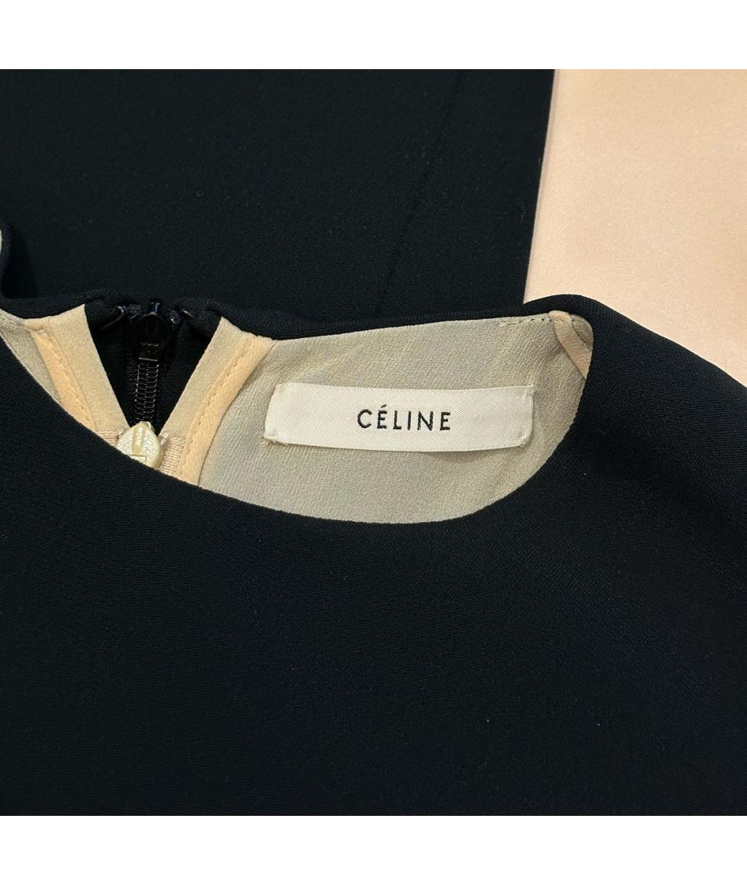 CELINE PRE-OWNED Черное вискозное повседневное платье, фото 3
