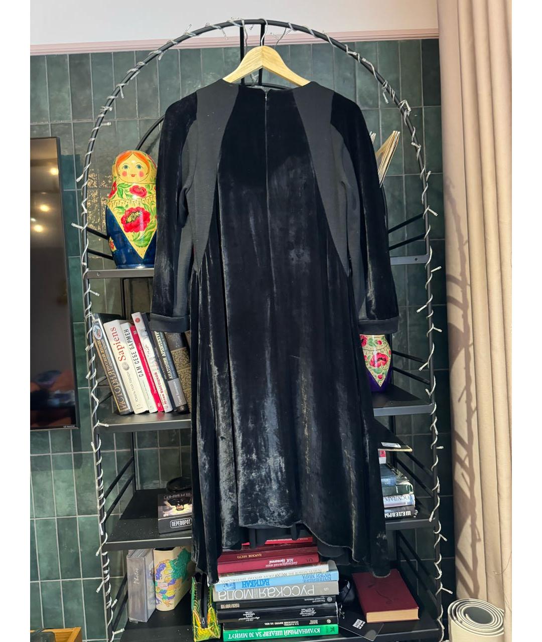 SONIA RYKIEL Черное бархатное коктейльное платье, фото 2