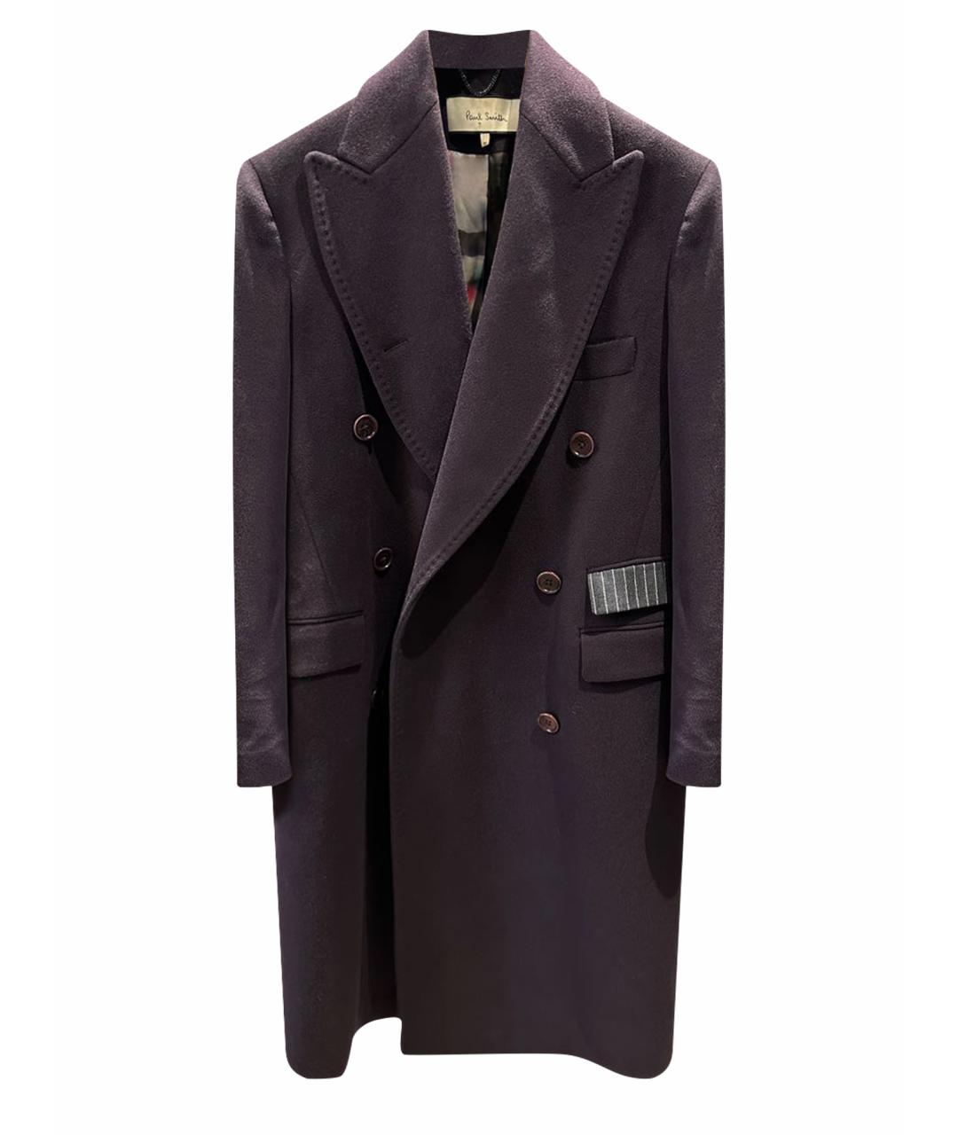 PAUL SMITH Фиолетовое шерстяное пальто, фото 1