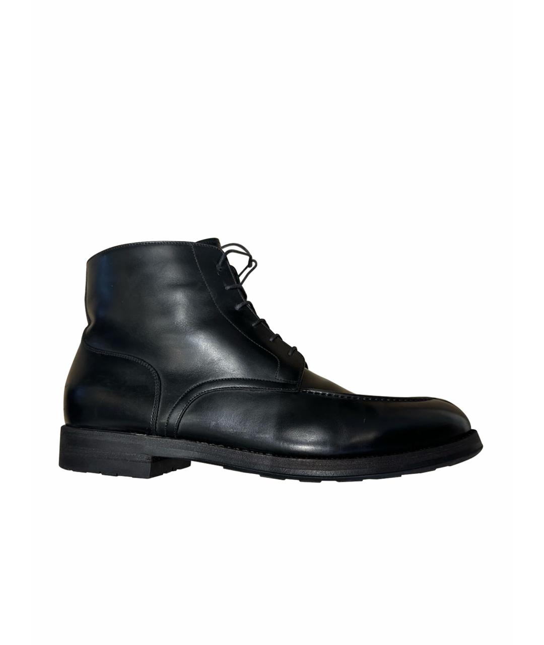 GIBBS Черные кожаные низкие ботинки, фото 1