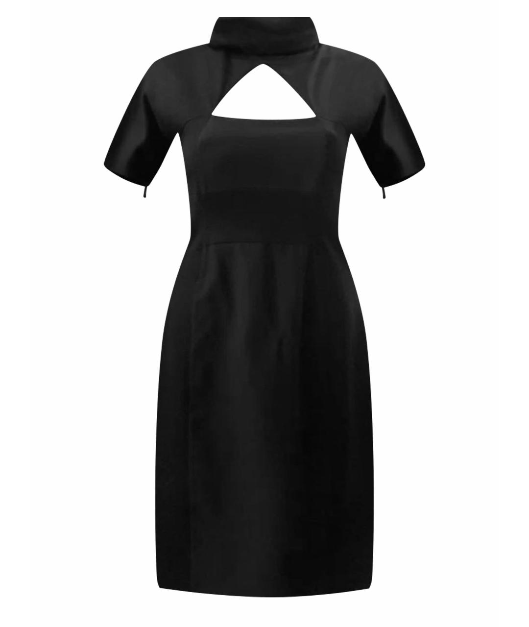 SPORT MAX CODE Черное полиамидовое коктейльное платье, фото 1