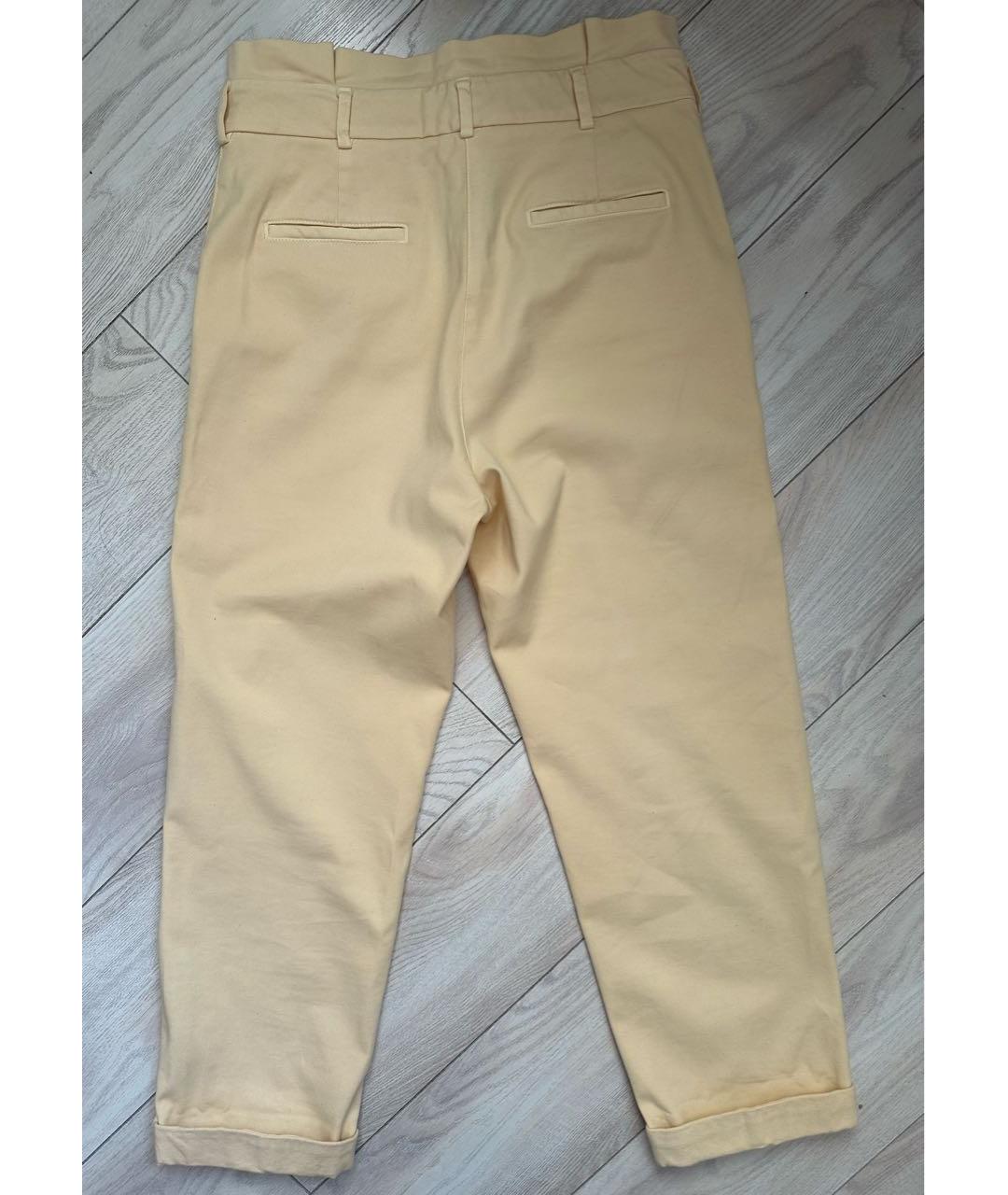 PESERICO Бежевые хлопковые брюки узкие, фото 2