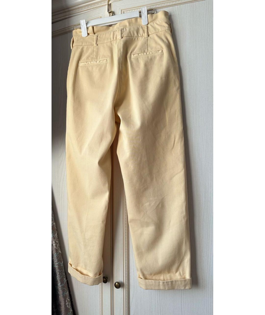 PESERICO Бежевые хлопковые брюки узкие, фото 8