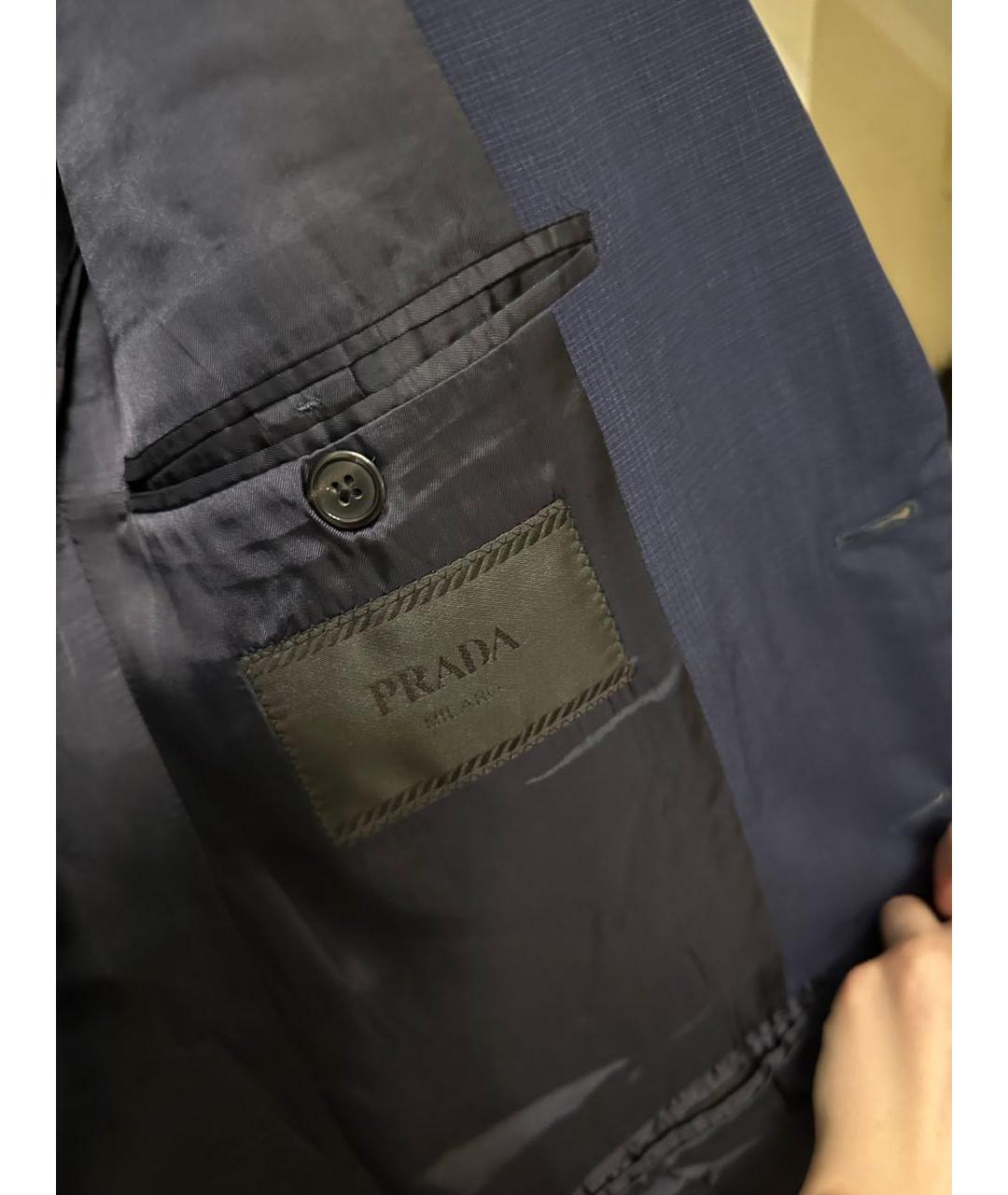 PRADA Темно-синий атласный пиджак, фото 2