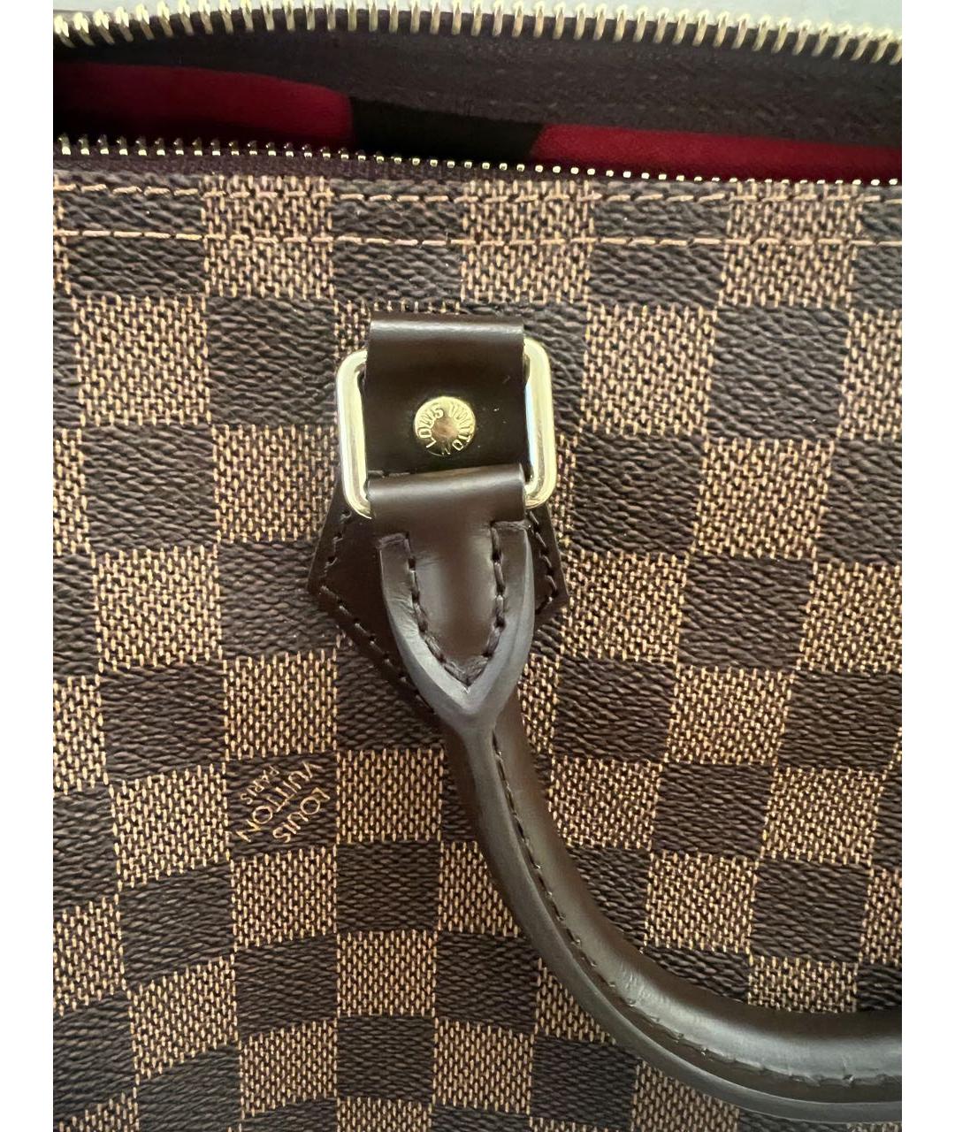 LOUIS VUITTON PRE-OWNED Коричневая сумка с короткими ручками, фото 5