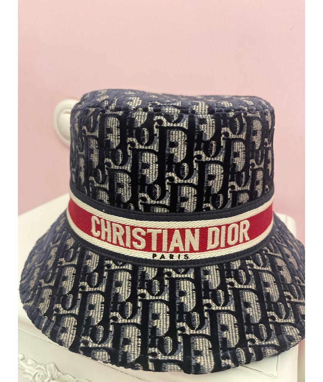 CHRISTIAN DIOR PRE-OWNED Темно-синяя шляпа, фото 4
