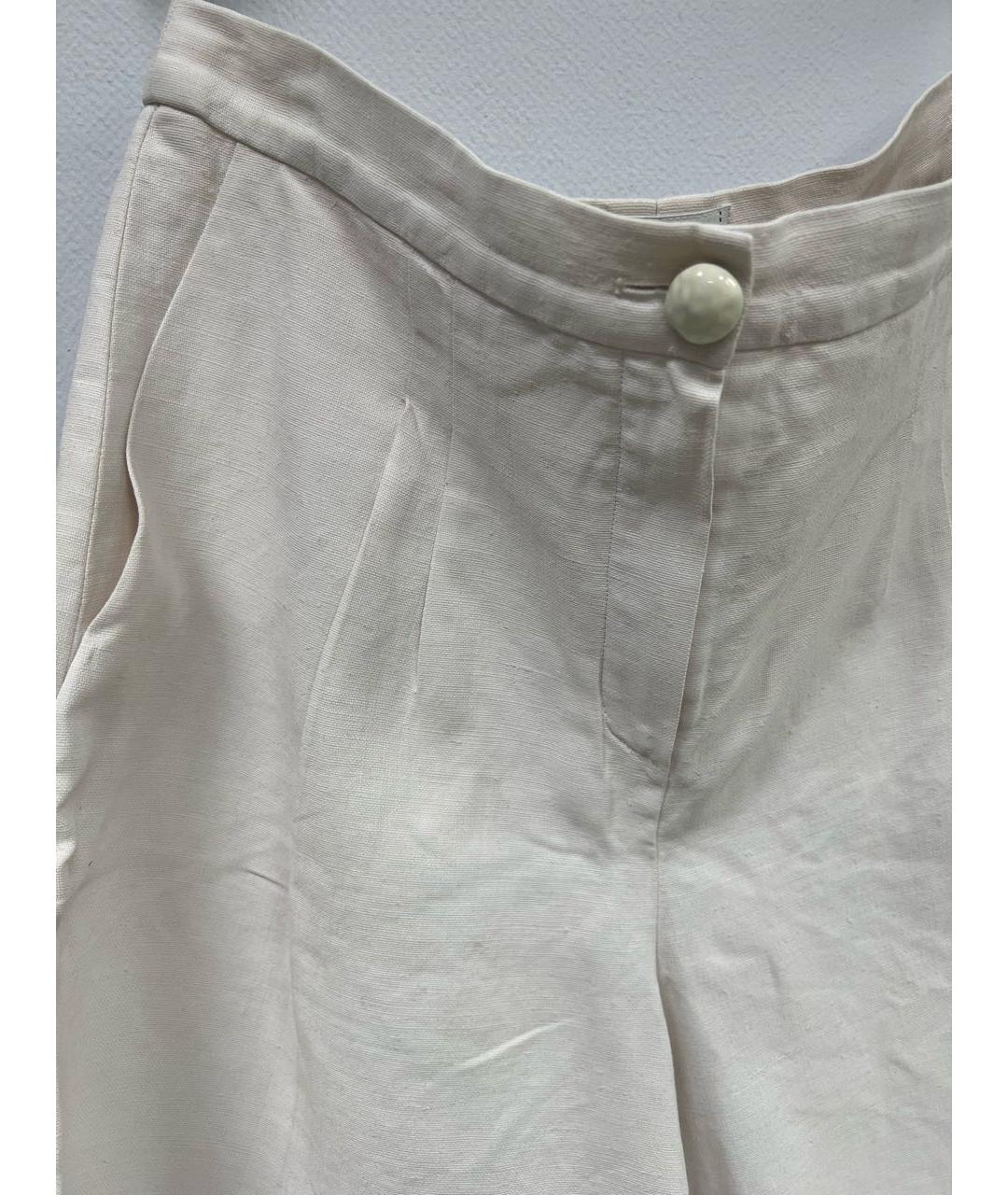 CHANEL Белые льняные шорты, фото 4
