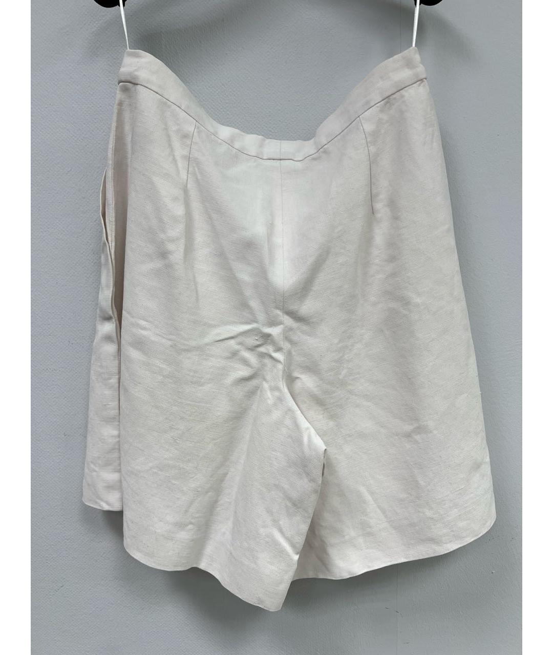CHANEL Белые льняные шорты, фото 2