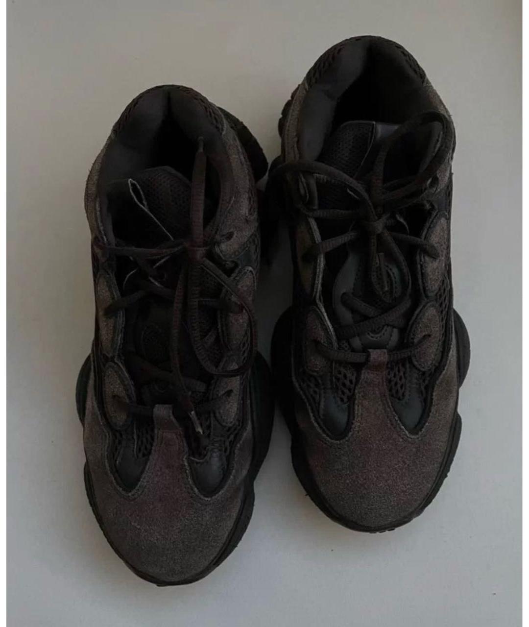 ADIDAS YEEZY Черные замшевые кроссовки, фото 2