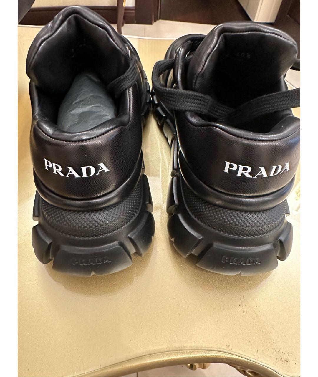 PRADA Черные кожаные кроссовки для женщин – купить в интернет магазине ...