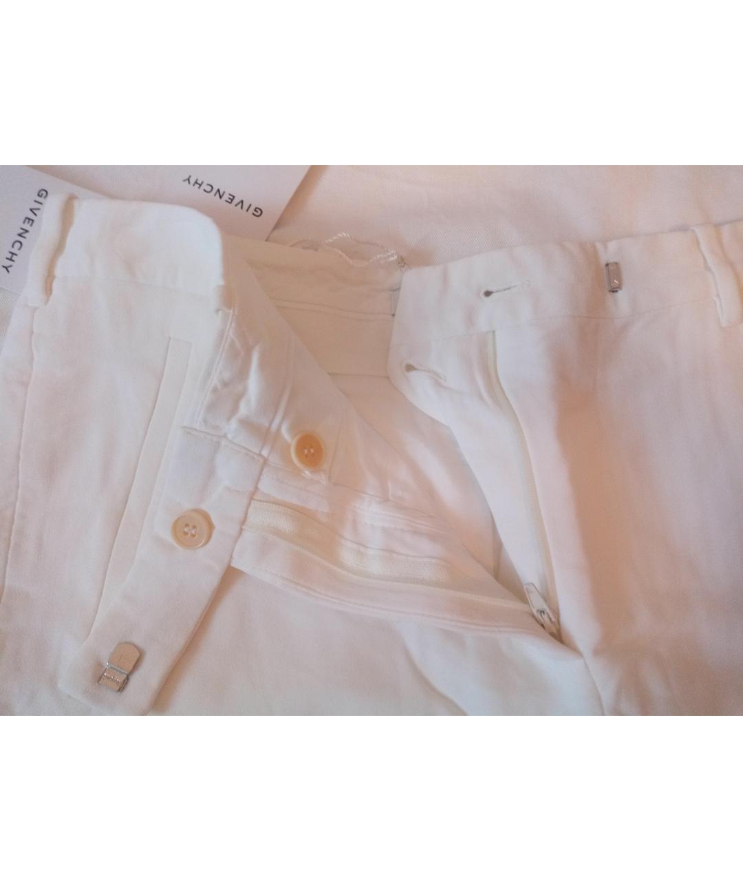 GIVENCHY Белые вискозные прямые брюки, фото 4