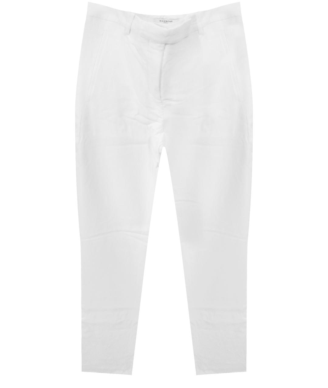 GIVENCHY Белые вискозные прямые брюки, фото 1