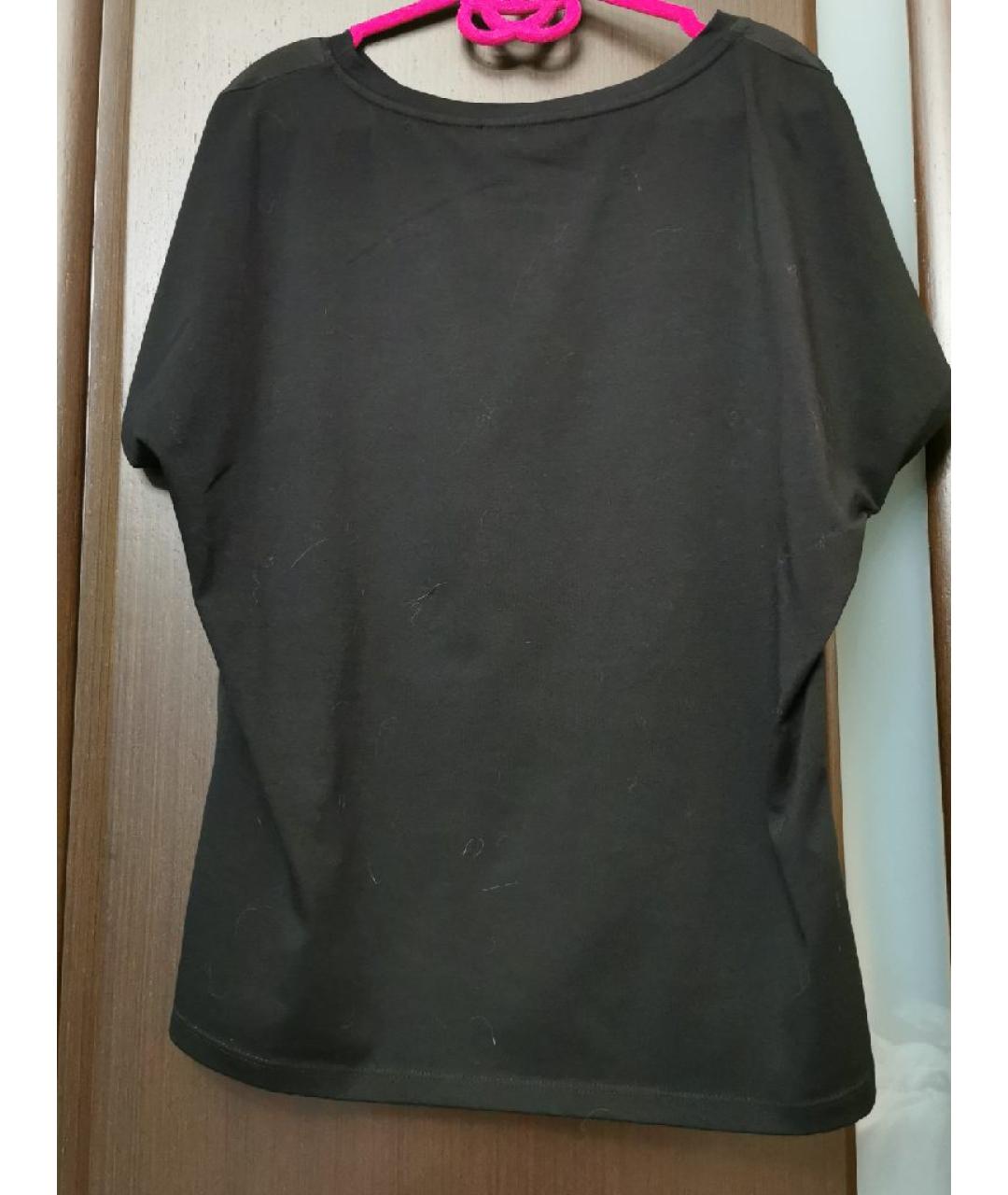 ANGELO MARANI Черная шелковая блузы, фото 2
