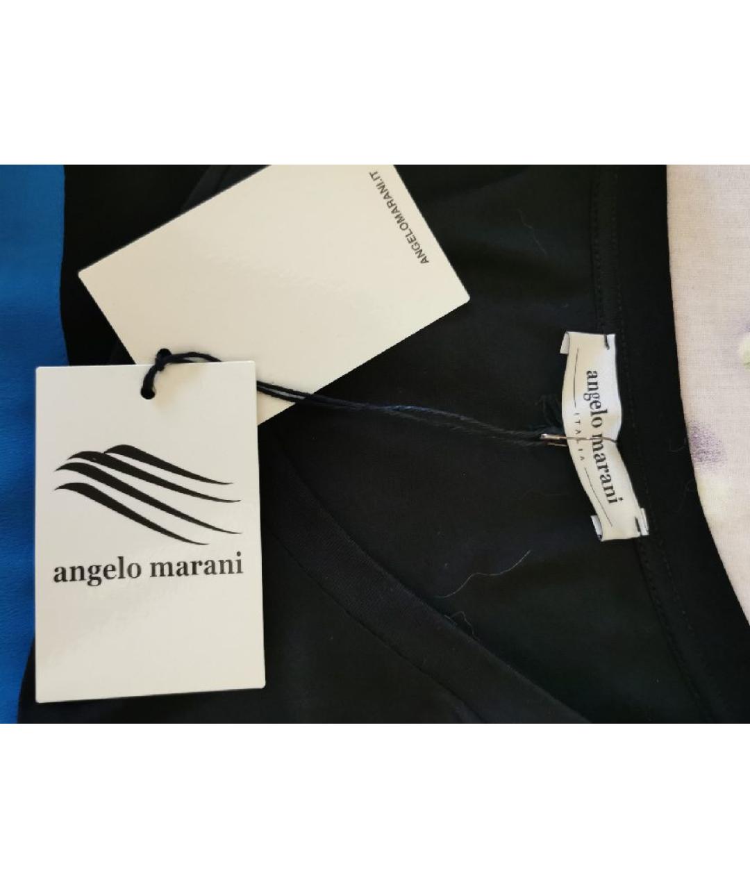 ANGELO MARANI Черная шелковая блузы, фото 3