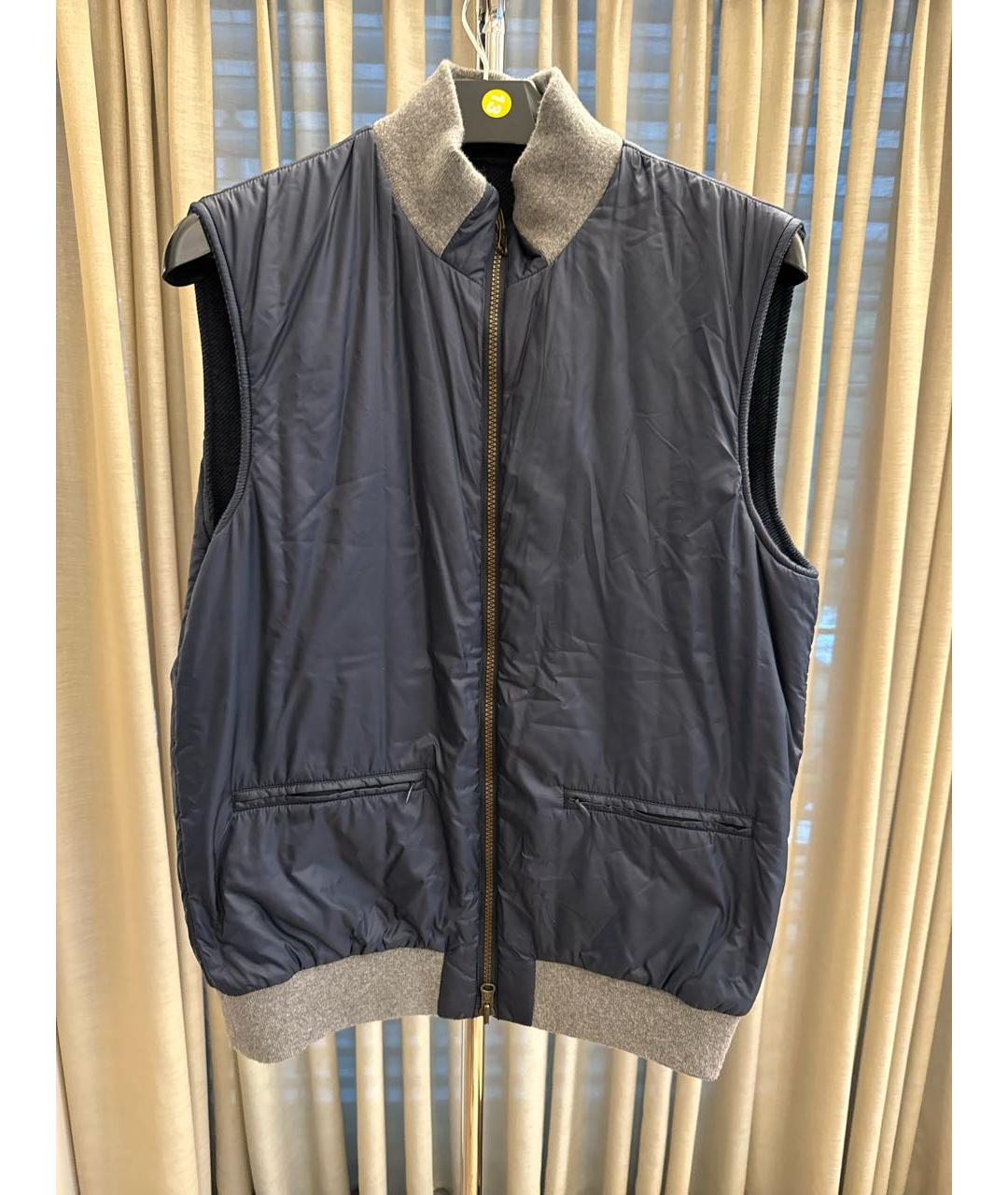 CAPOBIANCO Темно-синий кашемировый жилет, фото 3
