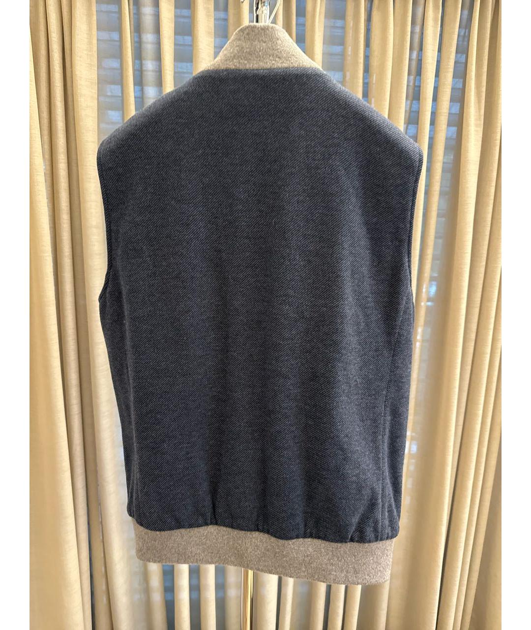 CAPOBIANCO Темно-синий кашемировый жилет, фото 2