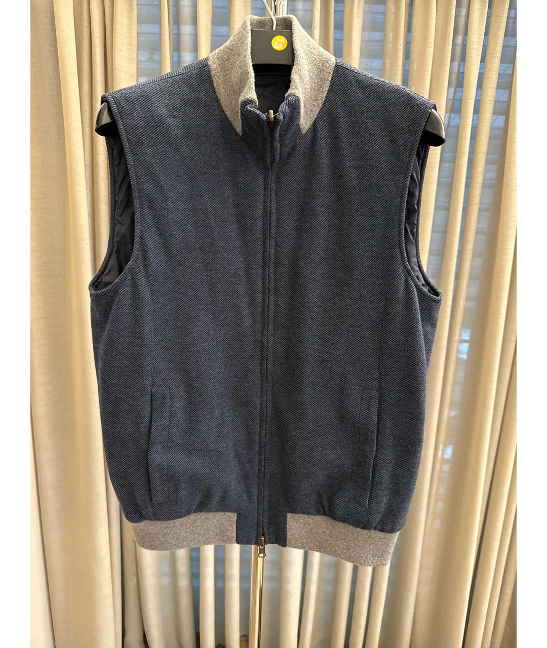 CAPOBIANCO Темно-синий кашемировый жилет, фото 9