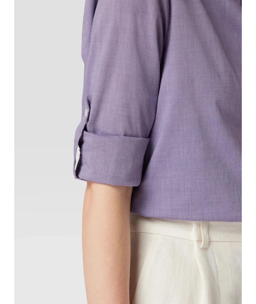 HUGO BOSS Фиолетовая хлопковая рубашка, фото 7