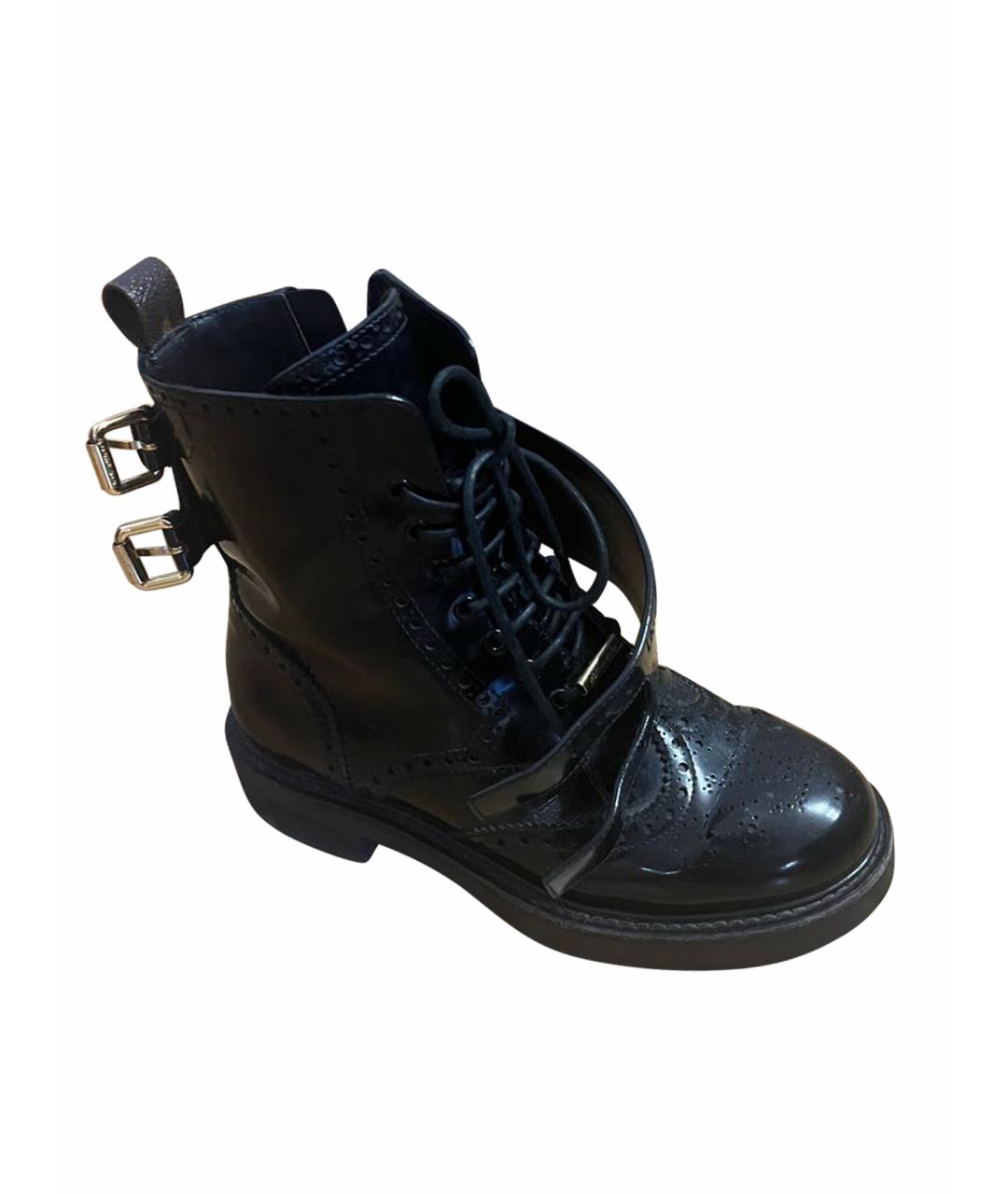LOUIS VUITTON PRE-OWNED Черные кожаные ботинки, фото 1