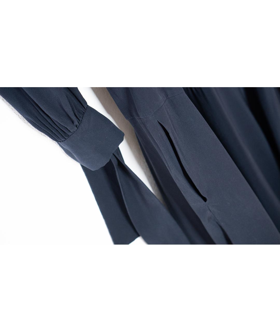 STELLA MCCARTNEY Темно-синее шелковое вечернее платье, фото 5