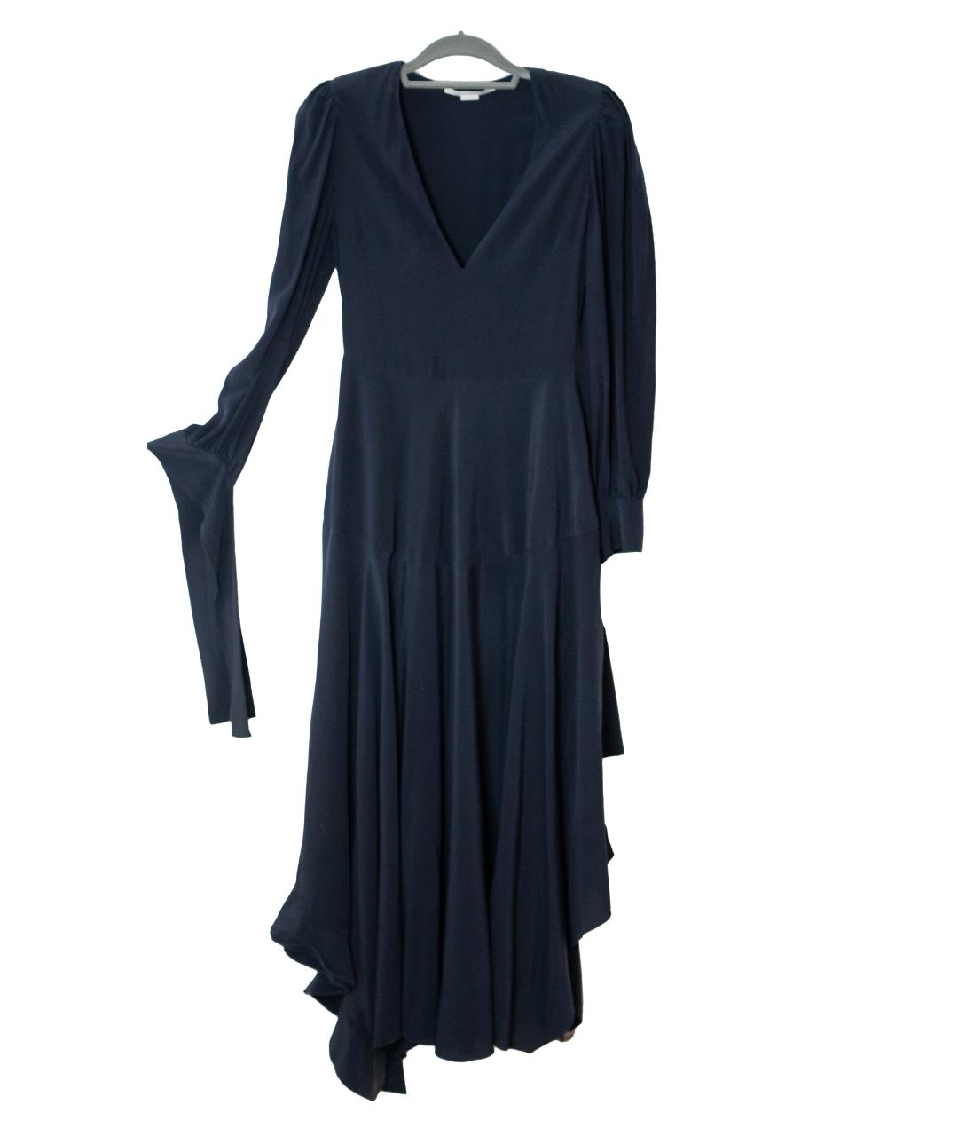 STELLA MCCARTNEY Темно-синее шелковое вечернее платье, фото 3