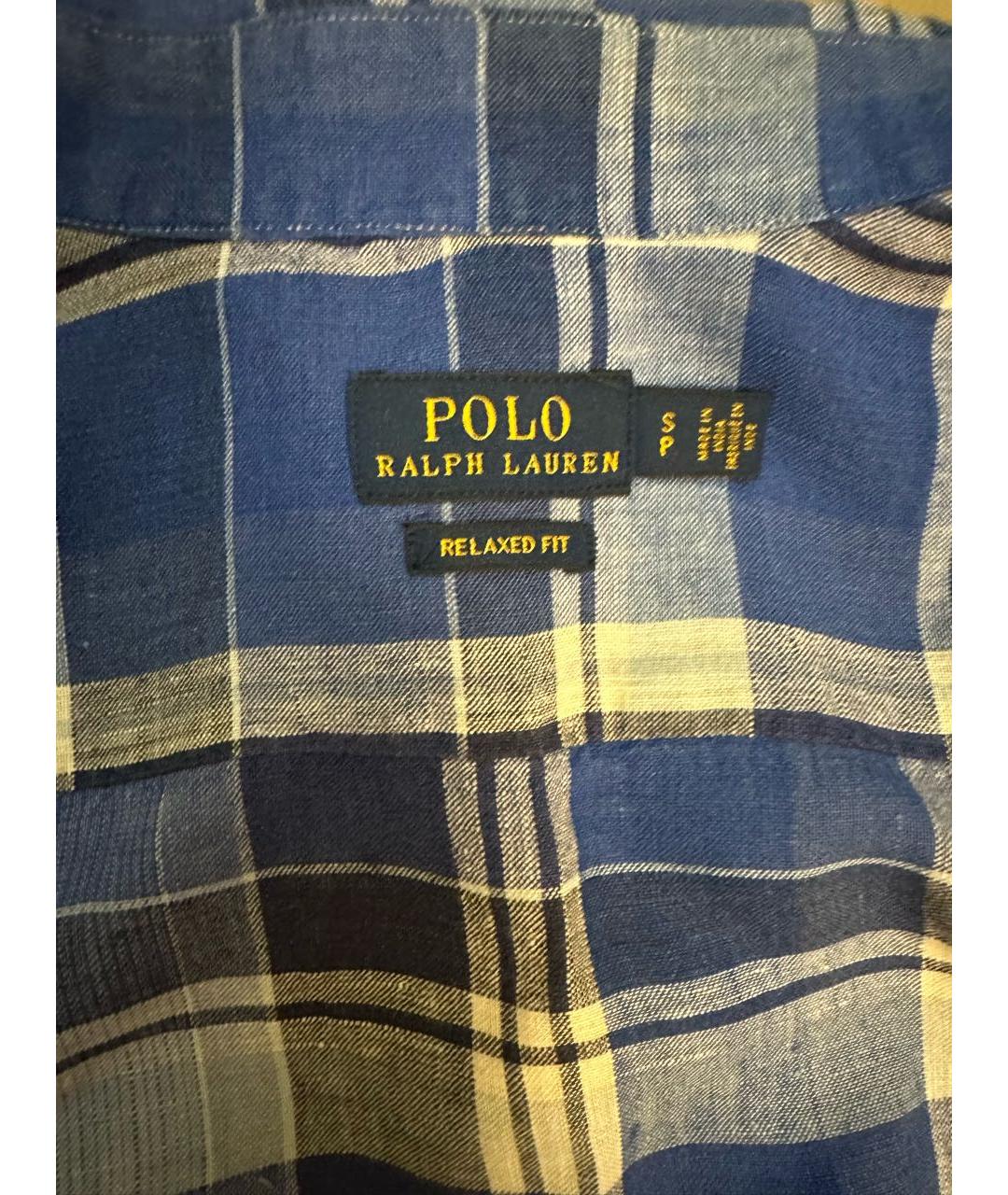 POLO RALPH LAUREN Синяя хлопковая рубашка, фото 3