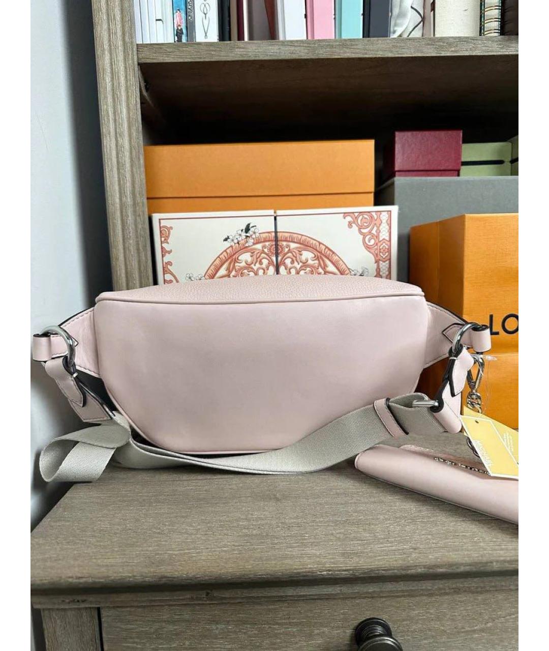 MICHAEL KORS Розовая кожаная поясная сумка, фото 3