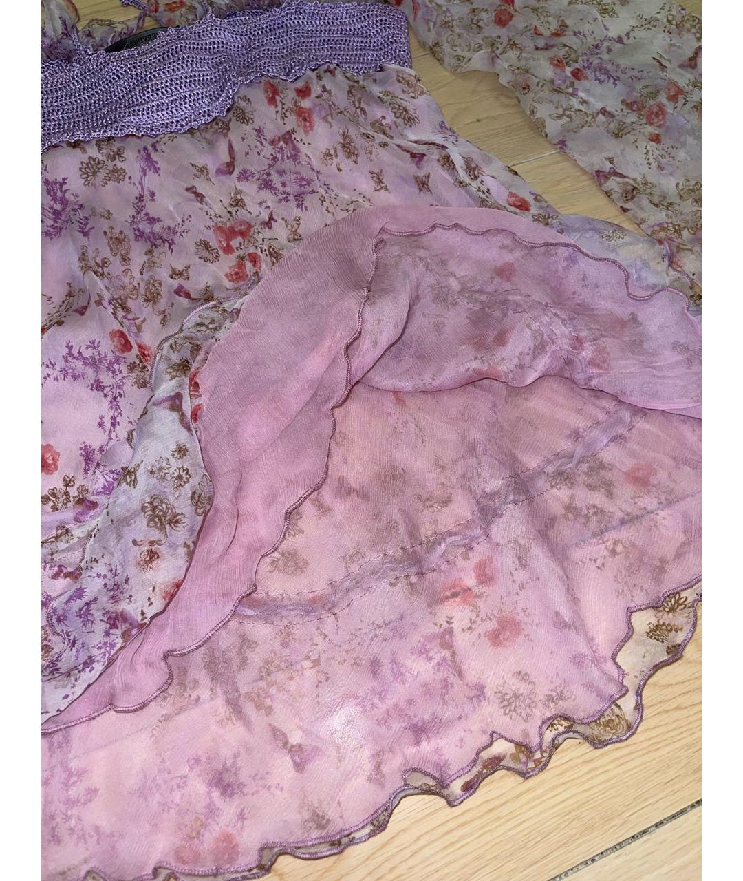 ERMANNO SCERVINO Розовая шелковая блузы, фото 5