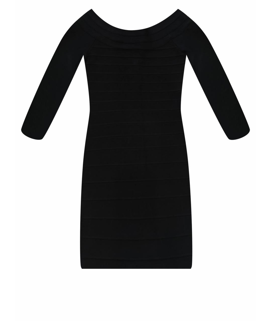 HERVE LEGER Черное вискозное повседневное платье, фото 1