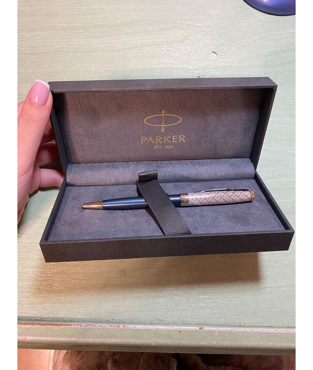 PARKER Синяя латунная шариковая ручка, фото 3