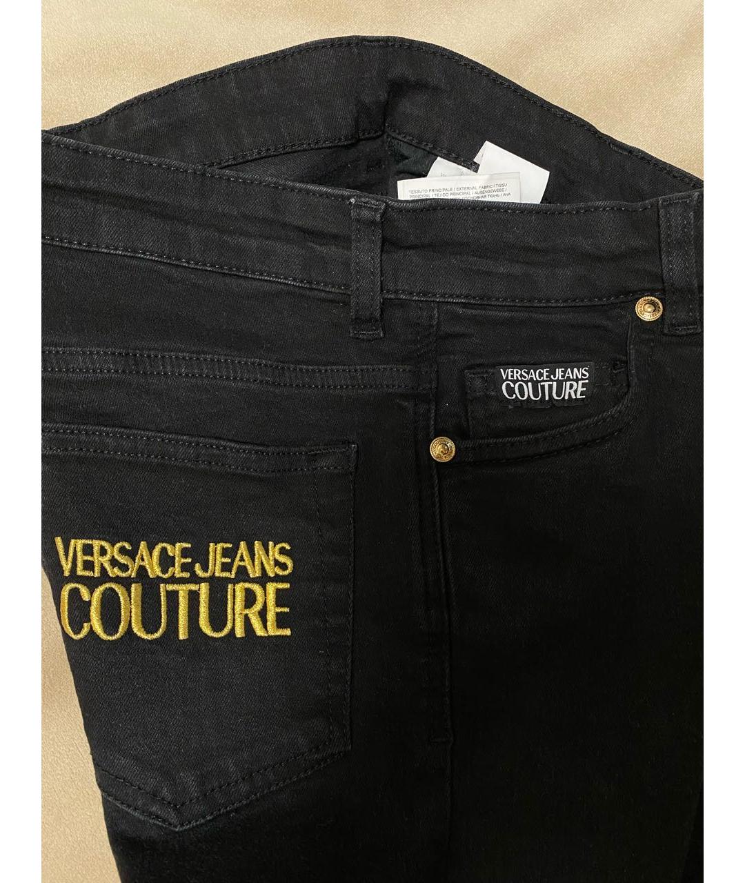 VERSACE JEANS COUTURE Черные джинсы слим, фото 7