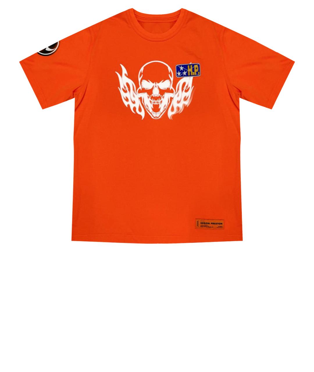 HERON PRESTON Оранжевая хлопковая футболка, фото 1