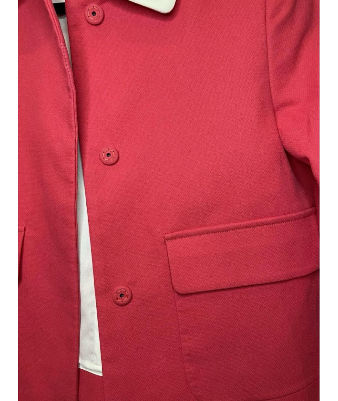 MSGM Красный хлопковый жакет/пиджак, фото 4