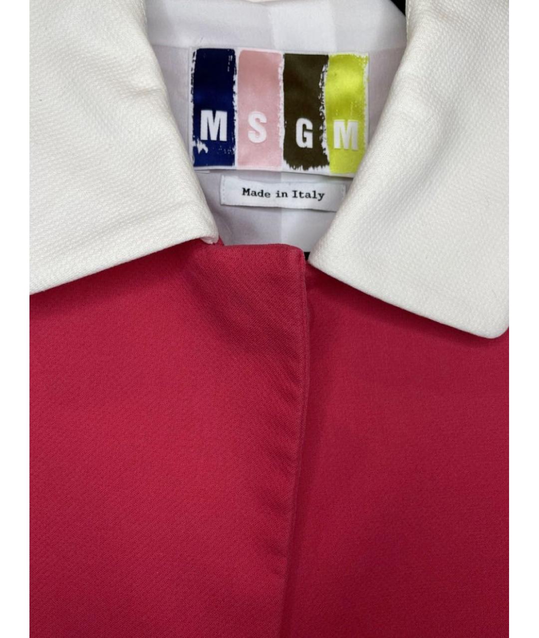 MSGM Красный хлопковый жакет/пиджак, фото 3