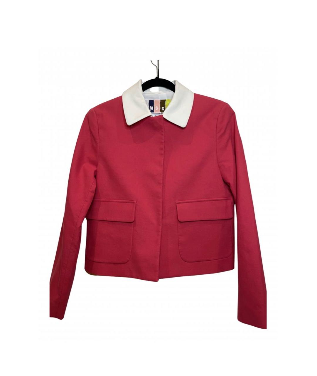 MSGM Красный хлопковый жакет/пиджак, фото 1