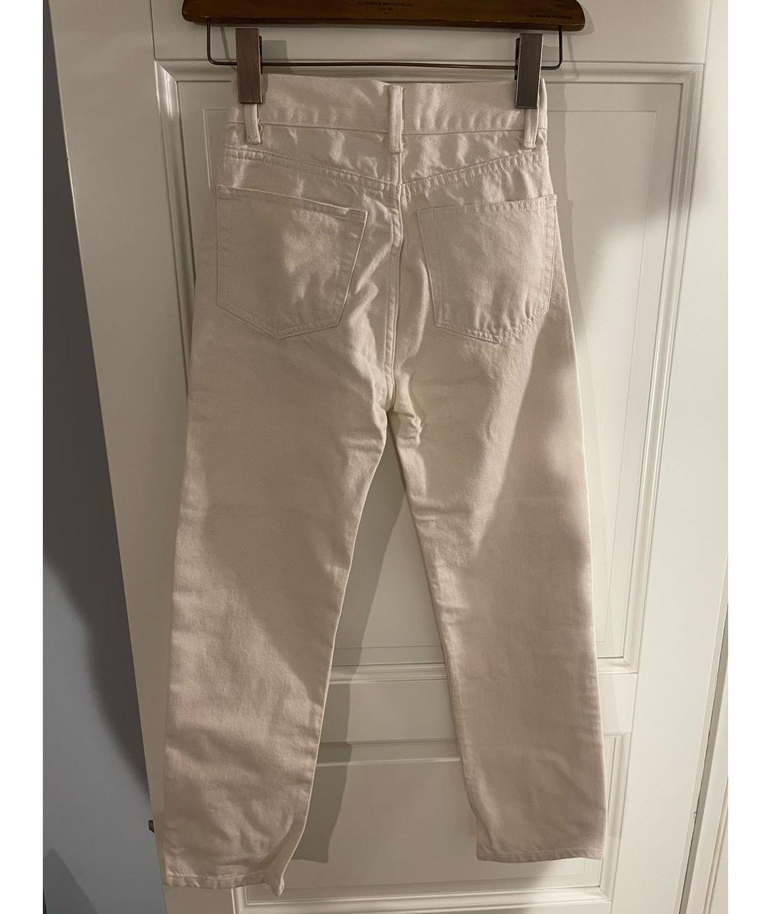 RAEY Бежевые хлопковые прямые джинсы, фото 2