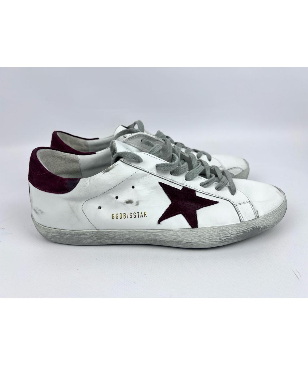 GOLDEN GOOSE DELUXE BRAND Белые кожаные низкие кроссовки / кеды, фото 8